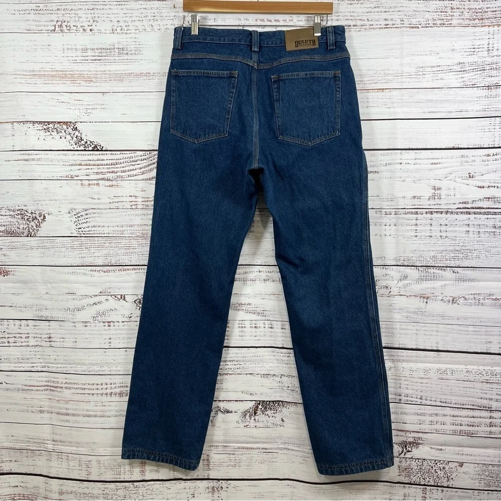 Duluth Relaxed Fit Medium Wash Straight Leg Jeans